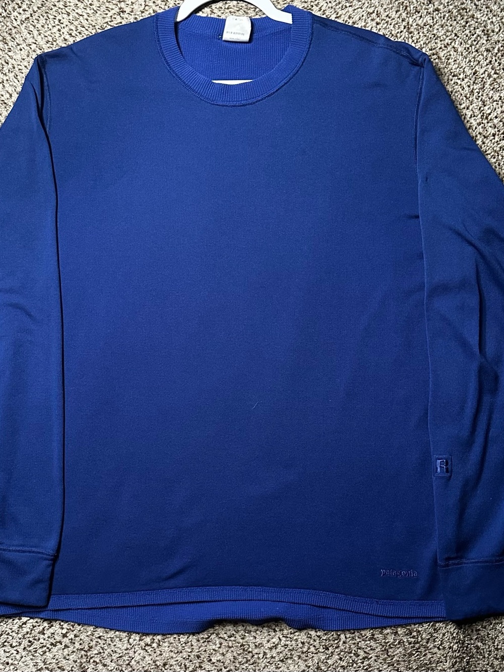 Vintage made in USA Patagonia Men’s long sleeve in Royal Blue